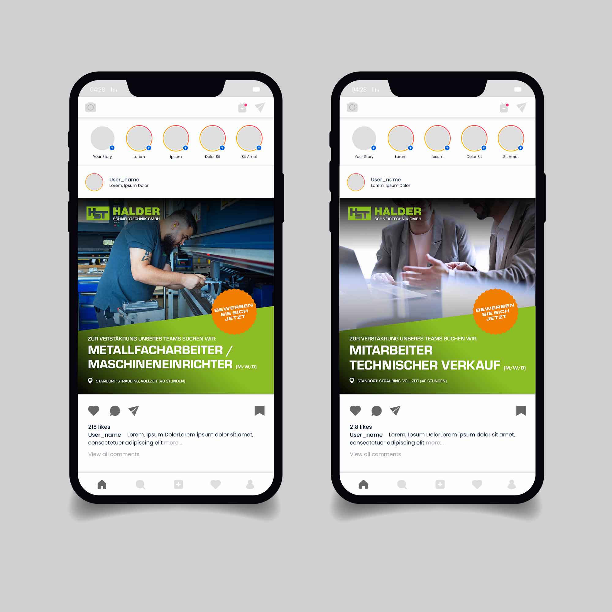 Social Media Post – Employer Branding Halder Schneidtechnik