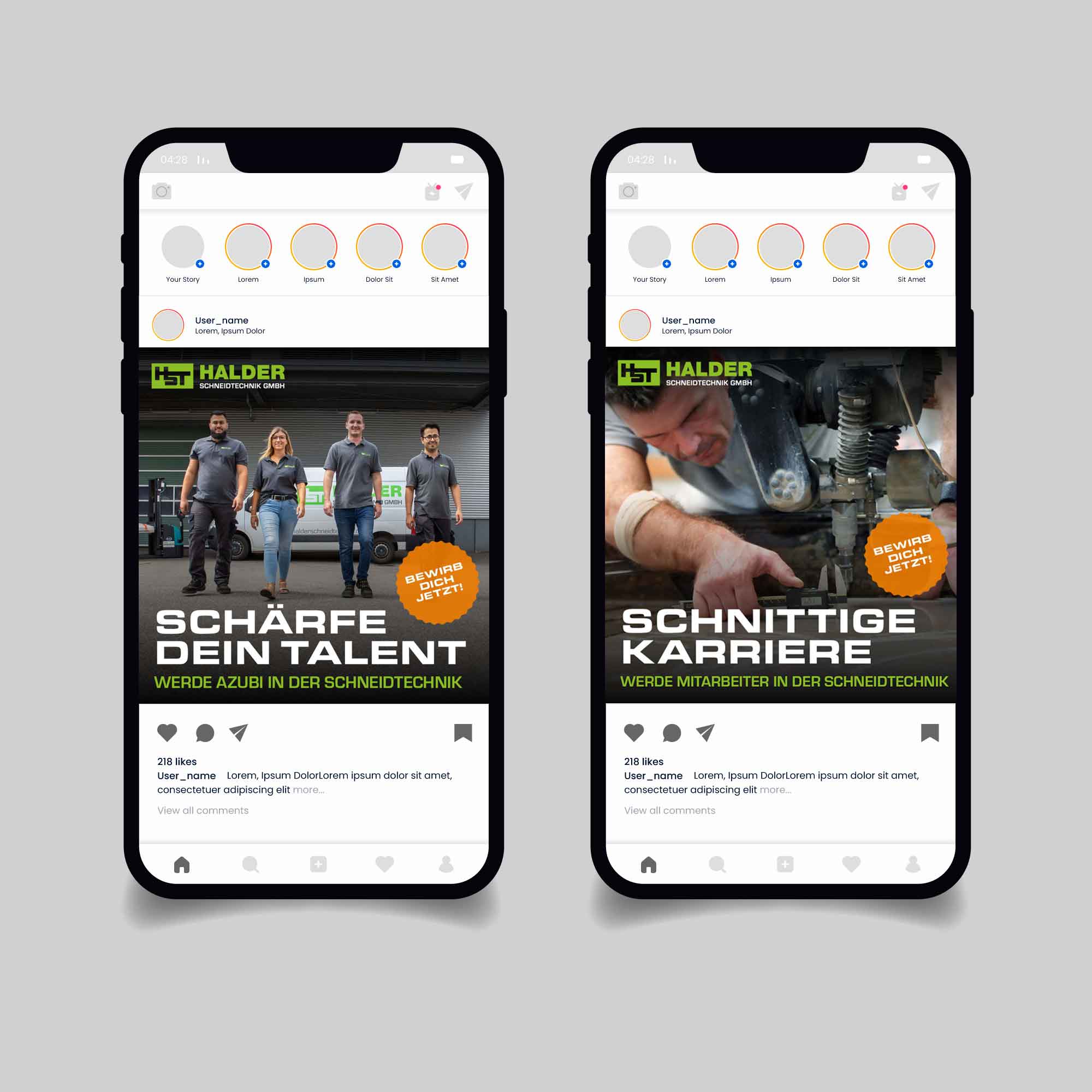 Social Media Post – Employer Branding Halder Schneidtechnik