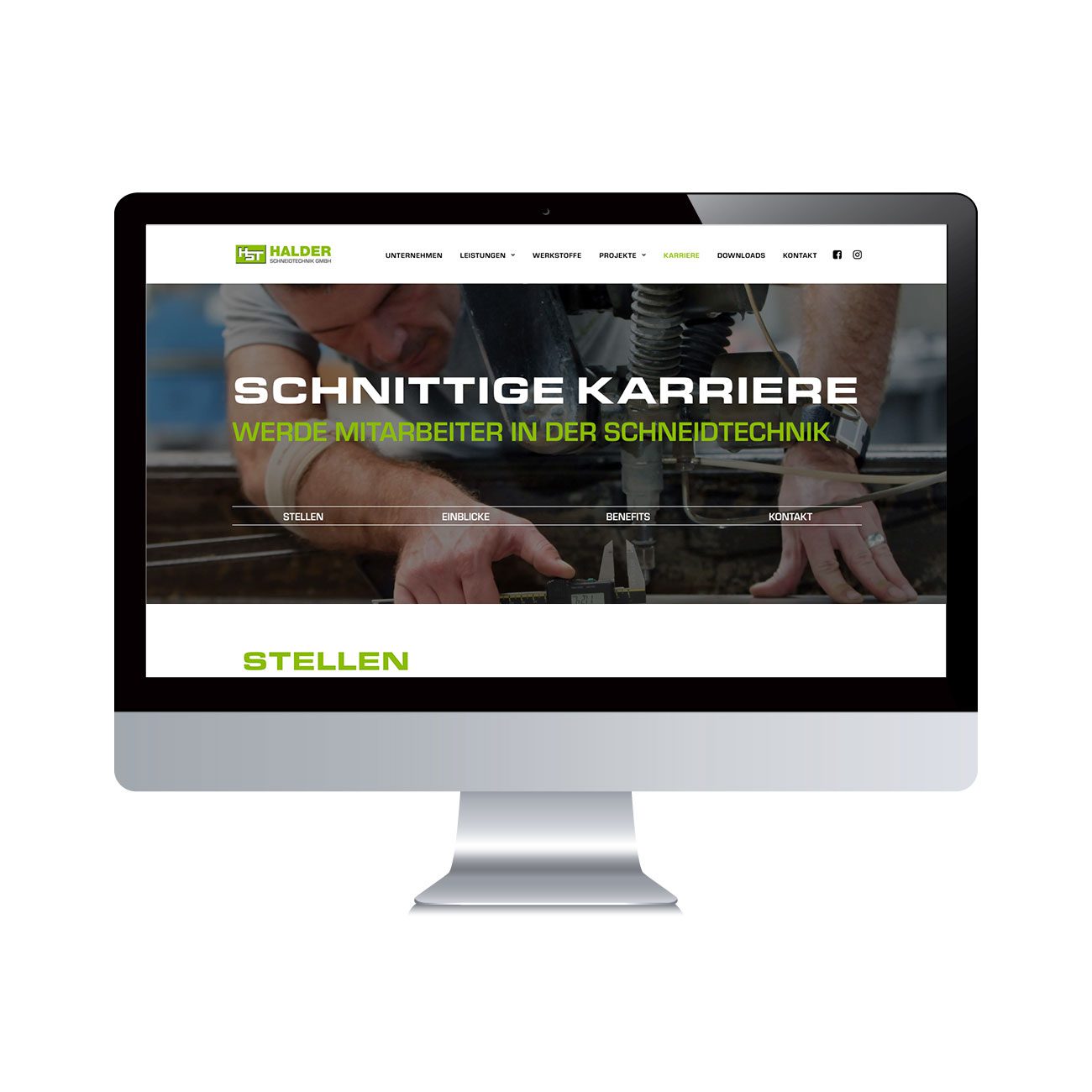 Responsive Website – Employer Branding Halder Schneidtechnik