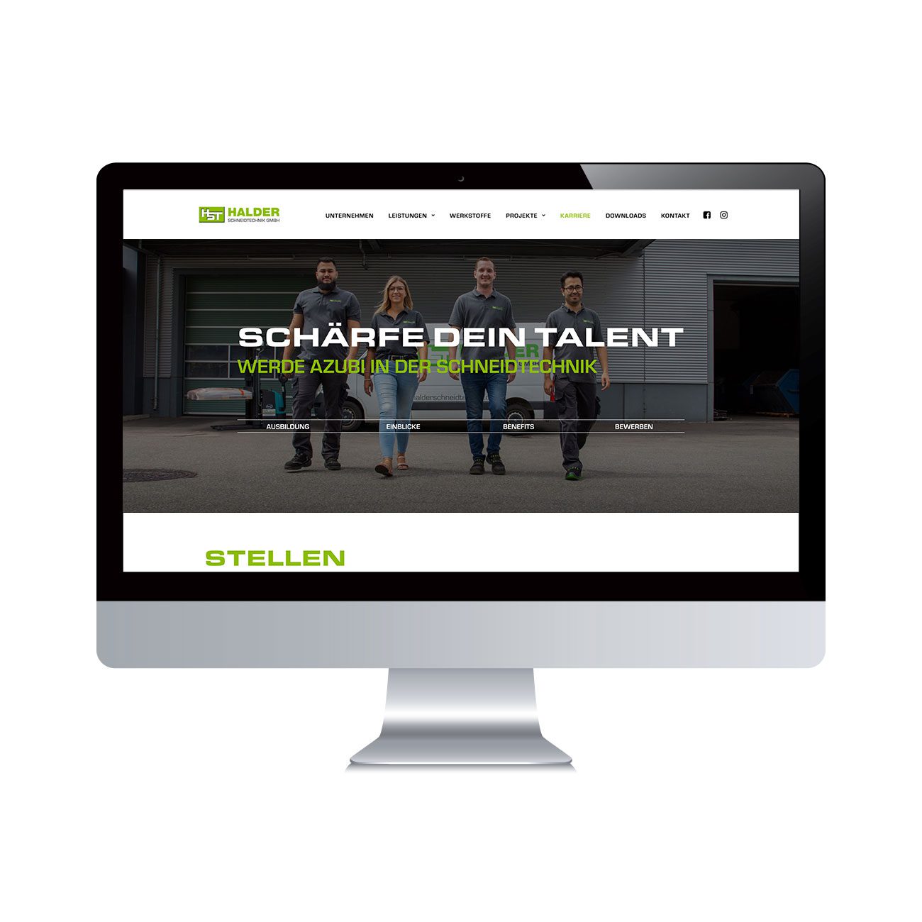 Responsive Website – Employer Branding Halder Schneidtechnik